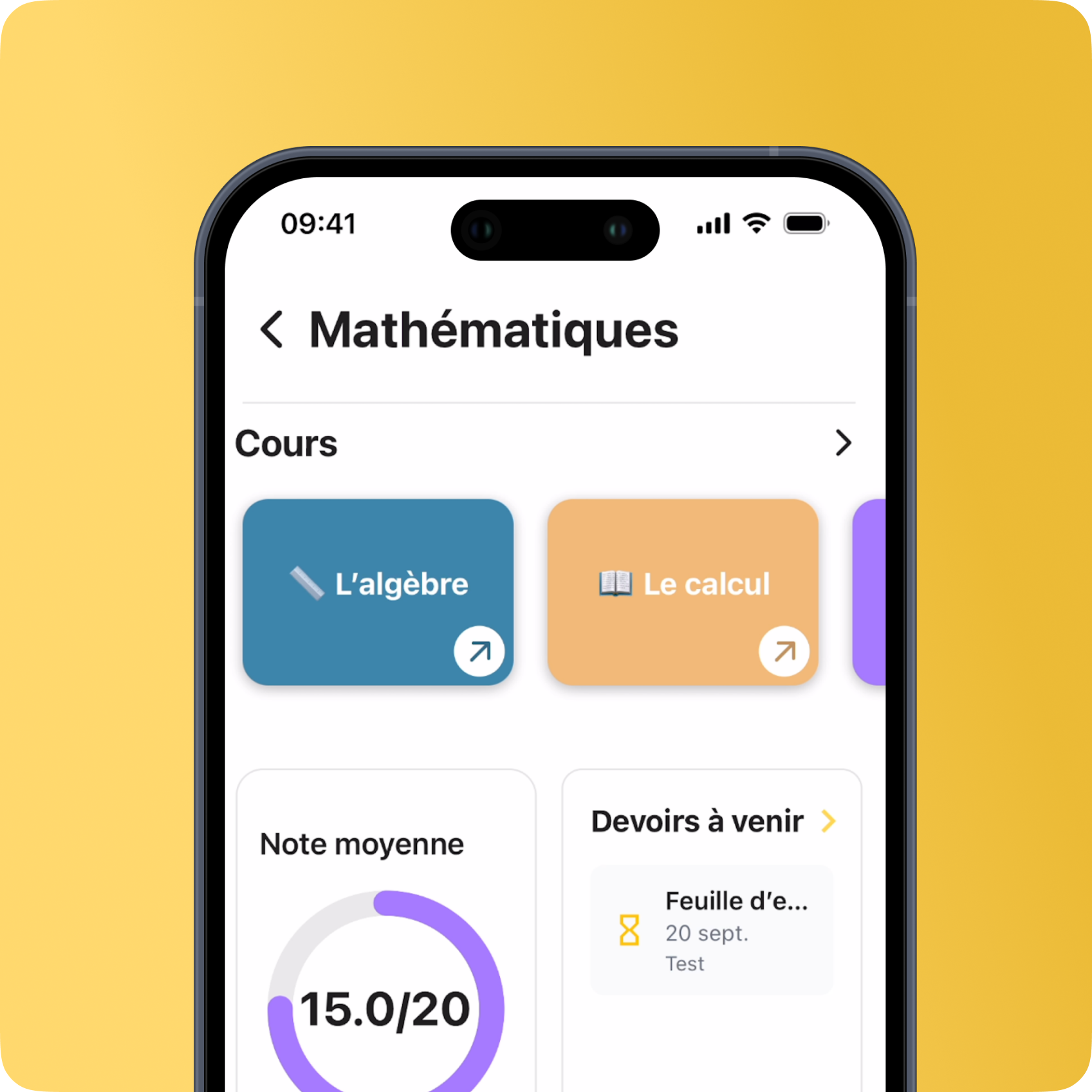 Illustration du suivi des notes